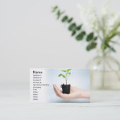 Toekomstige oogst visitekaartje (Staand voorkant)