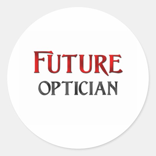 Toekomstige Opticien Ronde Sticker (Voorkant)