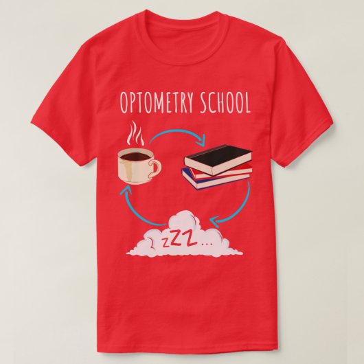 Toekomstige optometrist cadeau voor Optometry Scho T-shirt (Design voorkant)