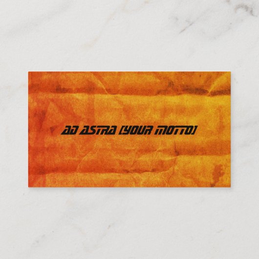 Toekomstige Oranje zonneschijn in de industrie Visitekaartje (Achterkant)