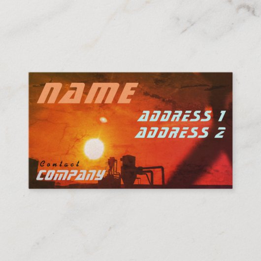 Toekomstige Oranje zonneschijn in de industrie Visitekaartje (Voorkant)