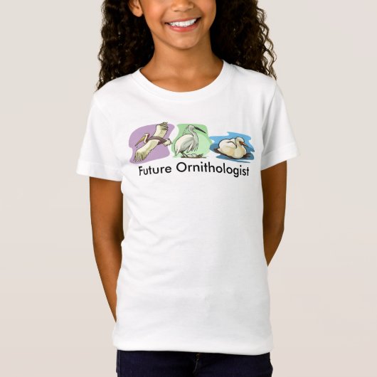 Toekomstige Ornitholoog Vogeltekeningen T-shirt (Voorkant)