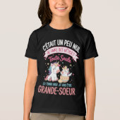 Toekomstige Oudere Zus Streken Cadeau Idee Aankond Tri-Blend Shirt (Voorkant)