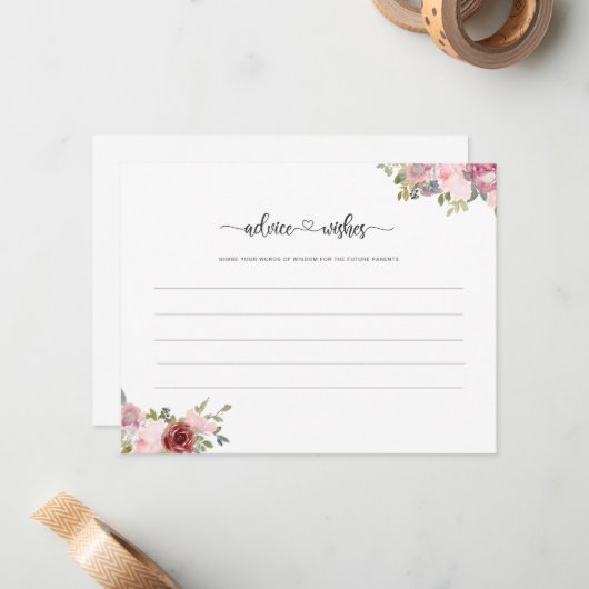 Toekomstige ouders geven moeder en vader baby show notitiekaartje (Voorkant / Achterkant in situ)