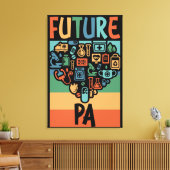 Toekomstige PA-studenten Funny Physician Assistant Canvas Afdruk (Insitu (Woonkamer))