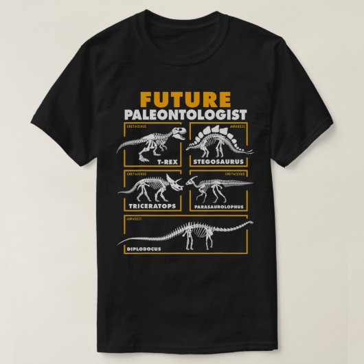 Toekomstige paleontoloog Dinosaur Fossil Paleontol T-shirt (Design voorkant)
