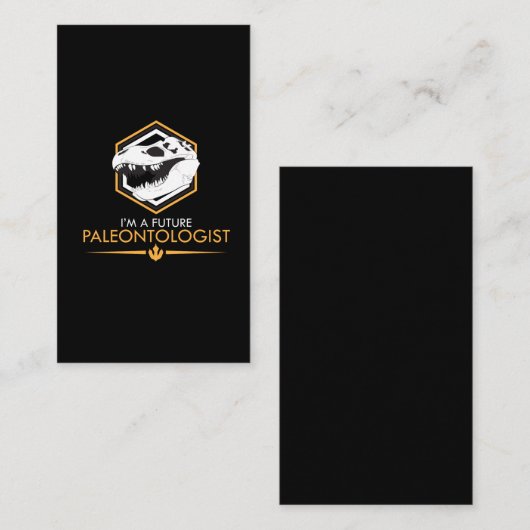 Toekomstige paleontoloog - Dinosaur Skull Dino Gif Visitekaartje (Voorkant / Achterkant)