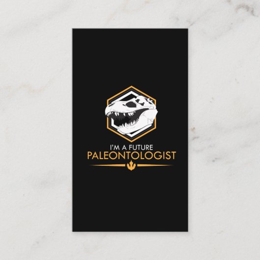 Toekomstige paleontoloog - Dinosaur Skull Dino Gif Visitekaartje (Voorkant)