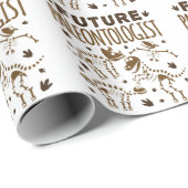 Toekomstige paleontoloog Paleontology Dinosaur Bot Cadeaupapier (Rol Hoek)