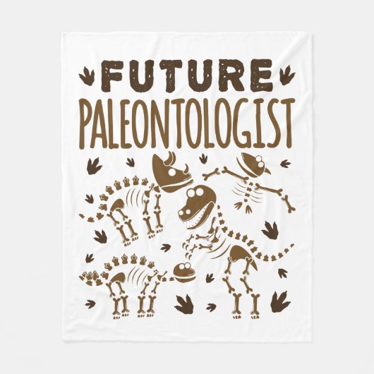 Toekomstige paleontoloog Paleontology Dinosaur Bot Fleece Deken (Voorkant)
