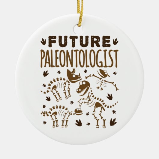 Toekomstige paleontoloog Paleontology Dinosaur Bot Keramisch Ornament (Voorkant)