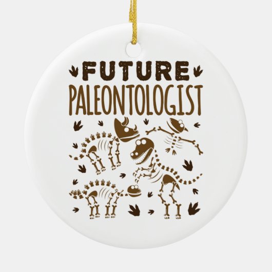 Toekomstige paleontoloog Paleontology Dinosaur Bot Keramisch Ornament (Achterkant)