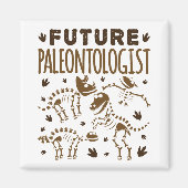 Toekomstige paleontoloog Paleontology Dinosaur Bot Magneet (Voorkant)