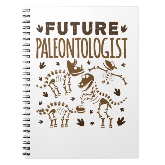 Toekomstige paleontoloog Paleontology Dinosaur Bot Notitieboek (Voorkant)