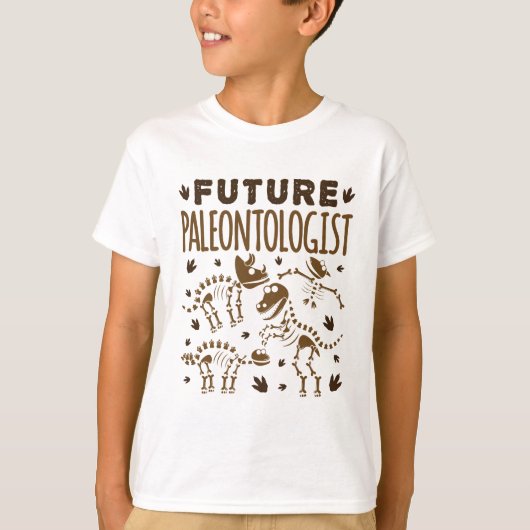 Toekomstige paleontoloog Paleontology Dinosaur Bot T-shirt (Voorkant)