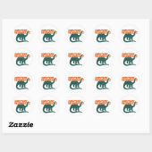 Toekomstige paleontoloog ronde sticker (Vel)
