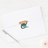 Toekomstige paleontoloog ronde sticker (Envelop)