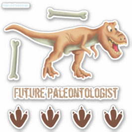 Toekomstige paleontoloog T-Rex Dinosaur Botten Tra Sticker
