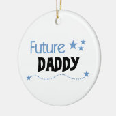 Toekomstige papa cadeaus keramisch ornament (Links)