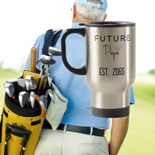 Toekomstige papa eerste pomp zwangerschapsaankondi reisbeker