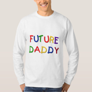 Toekomstige Papa Primaire Kleuren Tshirts en Gesch