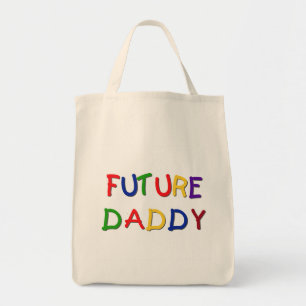 Toekomstige Papa Primaire Kleuren Tshirts en Gesch Tote Bag