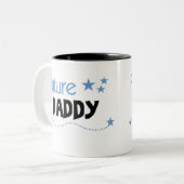 Toekomstige papa tweekleurige koffiemok (Voorkant links)