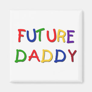 Toekomstige pappa-kleden, T-shirts en cadeautjes Magneet