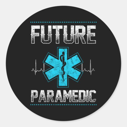 Toekomstige Paramedische Student Ronde Sticker (Voorkant)