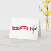 Toekomstige piloot - vliegtuig met banner kaart (Gele Bloem)