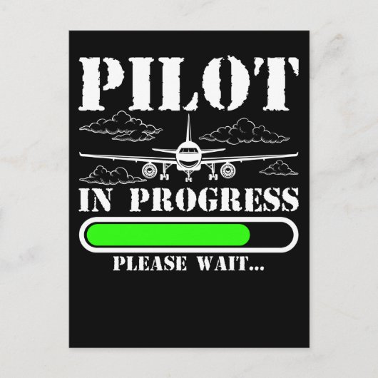 Toekomstige piloot voor het laden van het vliegtui briefkaart (Voorkant)