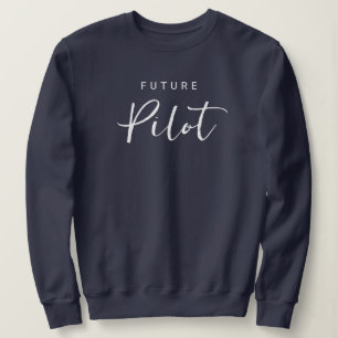 Toekomstige Pilot Elegante Typografie Trui