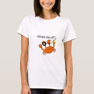 Toekomstige piraat-krab Funny Personalized Gift T-shirt