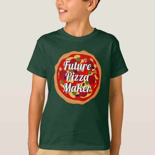 Toekomstige Pizza Maker grappig shirt van het ital (Voorkant)