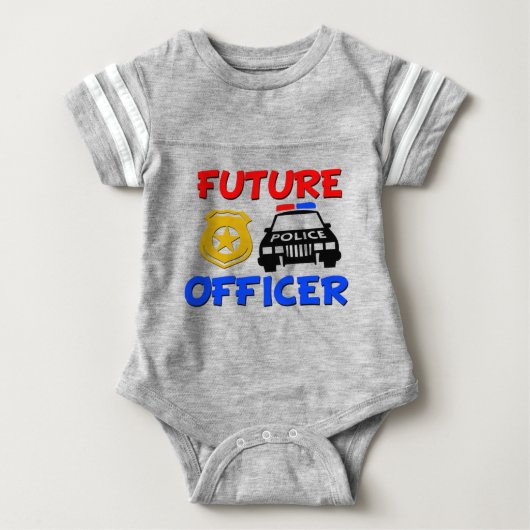 Toekomstige politieagent grappig shirt voor baby's (Voorkant)