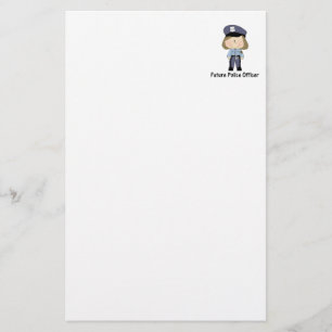 toekomstige politieagent ( meisje ) briefpapier