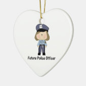 toekomstige politieagent ( meisje ) keramisch ornament (Links)