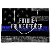 Toekomstige politieagent met blauwe lijn verergerd groot cadeauzakje (Voorkant)