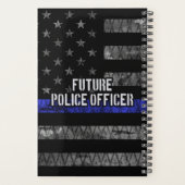 Toekomstige politieagent met blauwe lijn verergerd planner (Achterkant)
