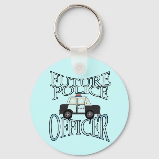 Toekomstige politieagent politieagent sleutelhanger (Voorkant)