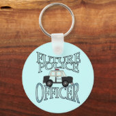 Toekomstige politieagent politieagent sleutelhanger (Voorkant)