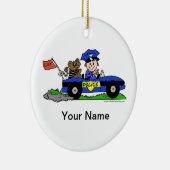 Toekomstige politiefunctionaris - man keramisch ornament (Rechts)