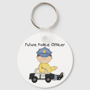 Toekomstige politiefunctionarissen T-shirts en cad Sleutelhanger