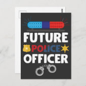 Toekomstige politieman Costume Policeman Kind Briefkaart (Voorkant / Achterkant)