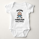 Toekomstige Powerlifter gepersonaliseerd Baby-Shir Romper (Voorkant)