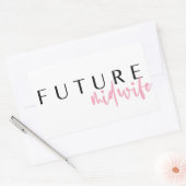 Toekomstige prijs voor de middenvrouw/loopbaan rechthoekige sticker (Envelop)