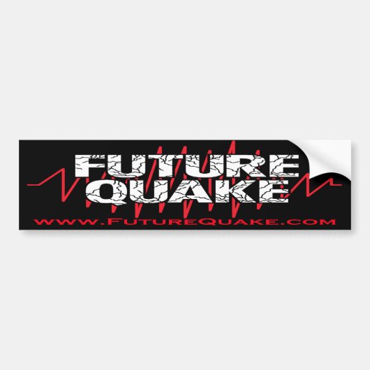 Toekomstige Quake-Bumpersticker met website Bumpersticker (Voorkant)