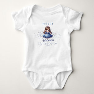 Toekomstige Quinceañera Baby Outfit – Blauwe Jurk