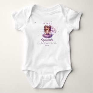 Toekomstige Quinceañera Baby Outfit – Paarse Lila  Romper