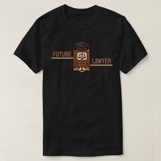 Toekomstige Rechtenstudent Afstuderen  T-shirt (Design voorkant)
